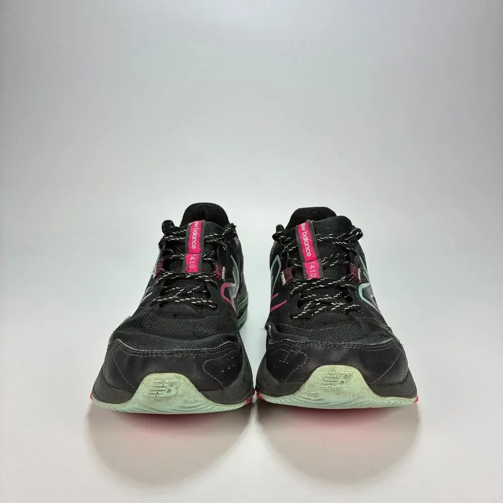 New Balance 410 V8 Black Bright Pink Trail Running Shoes WT410LC8 Womens Size 10